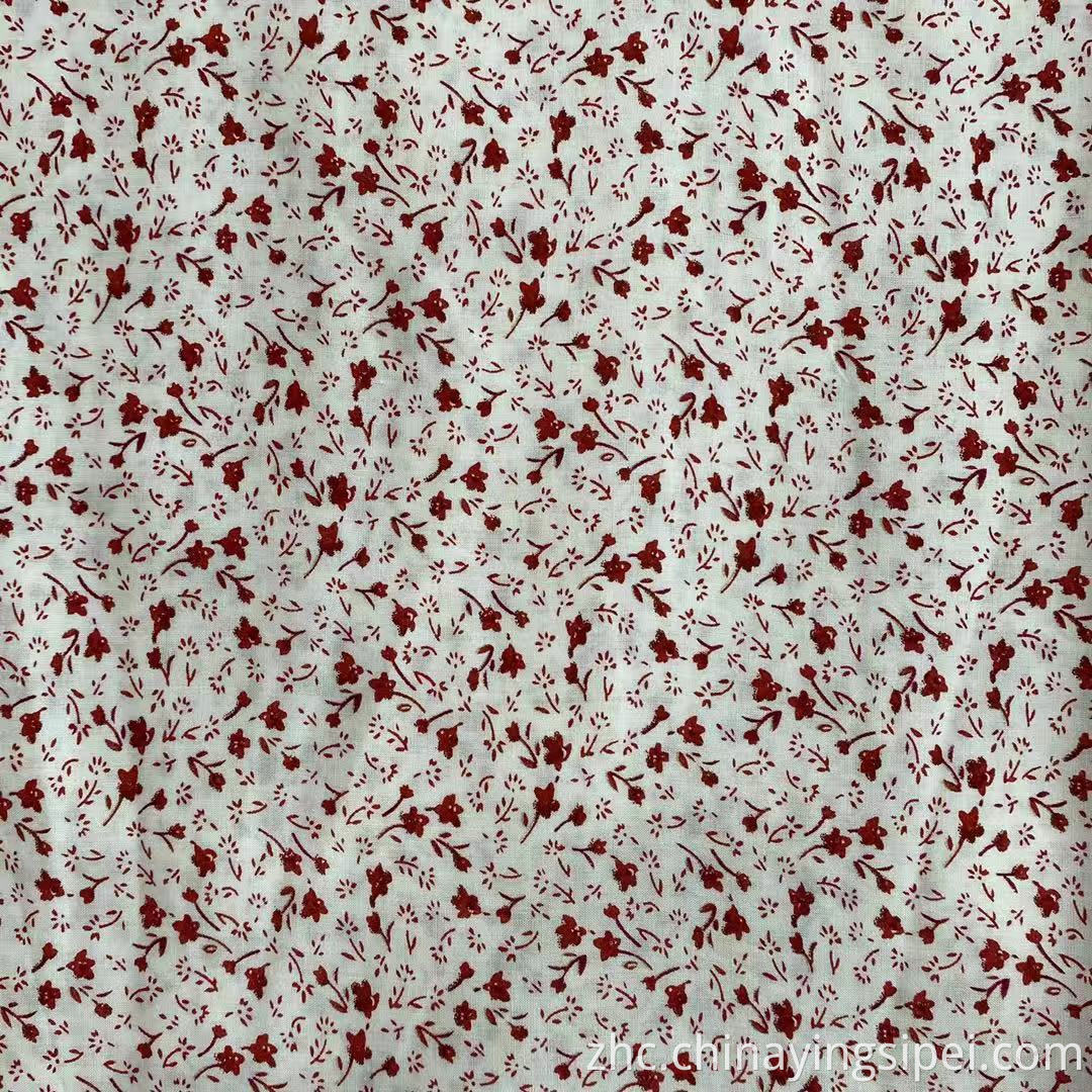 45s最早的图案花软印花fuli crepe 100％粘液面料